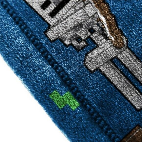 Minecraft fleece throw blanket 46x60 kids bedding gamer creeper skeleton steve a - Picture 6 of 8